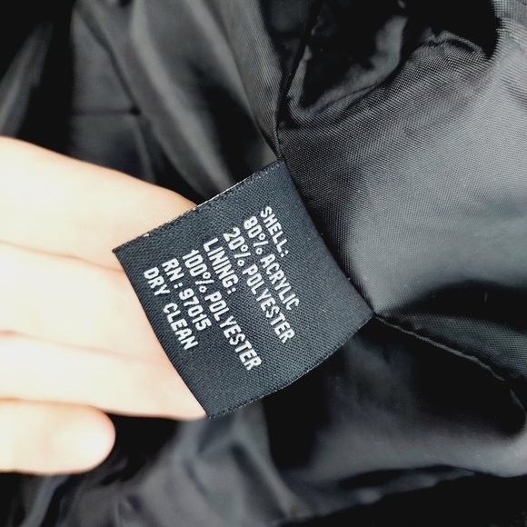 Signature by Larry Levine Black Front Pockets One Button Jacket 3649 - Picture 6 of 7